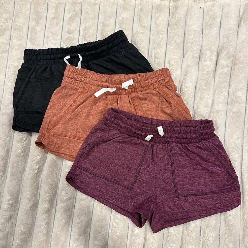 Gap Girls Gapfit Brushed Jersey Drawstring Shorts - Set of 3, Size XS
